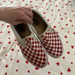 checkered red vans